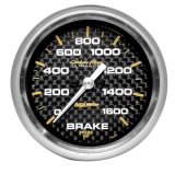 AutoMeter Gauge Brake Pressure 2- 5/8in 1600PSI Digital Stepper Motor - Carbon Fiber thumbnail 1