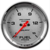 Autometer 2-1/16in 15PSI Digital Stepper Motor Marine Chrome Ultra-Lite Gauge thumbnail 1