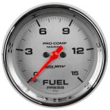 Autometer 2-1/16in 15PSI Digital Stepper Motor Marine Chrome Ultra-Lite Gauge thumbnail 3