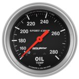 Autometer 2-5/8in 140-280 Degree F Mechanical 12ft Oil Temp Sport-Comp Gauge thumbnail 2