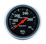 Autometer 2-5/8in 140-280 Degree F Mechanical 12ft Oil Temp Sport-Comp Gauge thumbnail 8