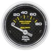 Autometer Marine Carbon Fiber 2-1/16in 80 PSI Electric Oil Pressure Gauge thumbnail 5