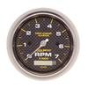 Autometer Marine Carbon Fiber Ultra-Lite 3-3/8in 7K RPM w/Hourmeter Tachometer Gauge thumbnail 6
