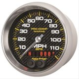 Autometer Marine Carbon Fiber Ultra-Lite 3-3/8in 120MPH GPS Speedometer Gauge thumbnail 2
