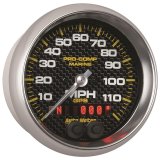 Autometer Marine Carbon Fiber Ultra-Lite 3-3/8in 120MPH GPS Speedometer Gauge thumbnail 6