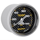 Autometer Marine Carbon Fiber Ultra-Lite 2-1/16in 100PSI Mechanical Oil Pressure Gauge thumbnail 3