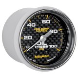Autometer Marine Carbon Fiber Ultra-Lite 2-1/16in 100PSI Mechanical Oil Pressure Gauge thumbnail 7