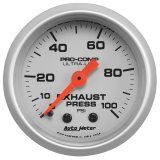 Autometer Ultra-Lite 52mm 0-100 PSI Mechanical Exhaust Pressure Gauge thumbnail 1