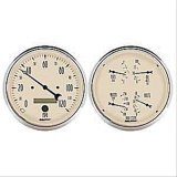 Autometer 5 inch Antique Beige 2 Piece Gauge Kit - Quad & Speedometer thumbnail 7