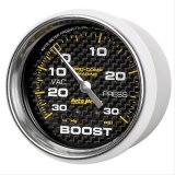 Autometer Marine Carbon Fiber Gauge 2-5/8in Mechanical Vacuum/Boost Gauge 30INHG-30PSI thumbnail 2