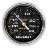 Autometer Marine Carbon Fiber Gauge 2-5/8in Mechanical Vacuum/Boost Gauge 30INHG-30PSI thumbnail 4