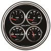 Autometer Designer Black II 100PSI/100-250 Deg F/8-18 Volt Oil Press/Water Temp/Volt/Fuel Quad Gauge thumbnail 6