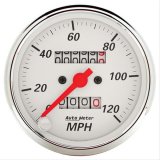 Autometer Arctic White 3-1/8in 0-120 MPH Mechanical Speedometer Gauge thumbnail 1