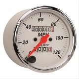 Autometer Arctic White 3-1/8in 0-120 MPH Mechanical Speedometer Gauge thumbnail 2