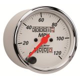 Autometer Arctic White 3-1/8in 0-120 MPH Mechanical Speedometer Gauge thumbnail 6