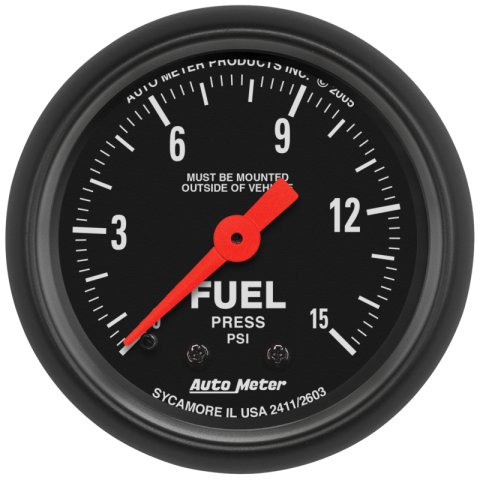 Autometer Z Series 2-1/16in 15 PSI Mechanical Fuel Pressure Gauge thumbnail 5