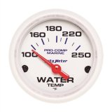 Autometer Marine White Gauge 2-1/16in Electric Water Temperature Gauge 100-250 Deg F thumbnail 1