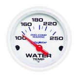 Autometer Marine White Gauge 2-1/16in Electric Water Temperature Gauge 100-250 Deg F thumbnail 8