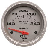 Autometer Marine Silver Ultra Lite Electric Oil Temperature Gauge 2-5/8in 140-300 Deg F thumbnail 7