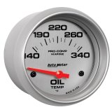 Autometer Marine Silver Ultra Lite Electric Oil Temperature Gauge 2-5/8in 140-300 Deg F thumbnail 8