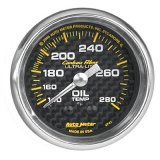 Autometer Carbon Fiber 52mm 140-280 Deg F Mechanical Oil Temp Gauge thumbnail 1