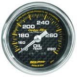 Autometer Carbon Fiber 52mm 140-280 Deg F Mechanical Oil Temp Gauge thumbnail 2