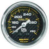 Autometer Carbon Fiber 52mm 140-280 Deg F Mechanical Oil Temp Gauge thumbnail 3