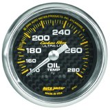 Autometer Carbon Fiber 52mm 140-280 Deg F Mechanical Oil Temp Gauge thumbnail 4
