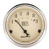 Autometer 2-1/16 inch Electric Voltmeter 18V Antique Beige Gauge thumbnail 6