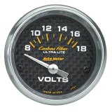Autometer Carbon Fiber 52mm 8-18 Volt Electronic Volt meter thumbnail 1