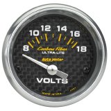 Autometer Carbon Fiber 52mm 8-18 Volt Electronic Volt meter thumbnail 2