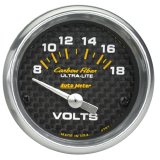 Autometer Carbon Fiber 52mm 8-18 Volt Electronic Volt meter thumbnail 5