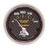 Autometer Marine Carbon Fiber 2-1/16in 100PSI Electric Oil Pressure Gauge thumbnail 6