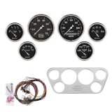 Autometer Old Tyme Black Gauge Kit 6 Pc Ford Truck 53-55 Tach/Mph/Fuel/Oilp/Wtmp/Volt thumbnail 1
