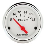 Autometer Arctic White 2-1/16in 8-18 Volts Air-Core Voltmeter Gauge thumbnail 3