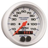 Autometer Gauge GPS Speedometer 3-3/8in 120 MPH Marine White Gauge thumbnail 3