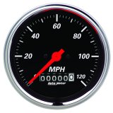 Autometer Designer Black 3-3/8in Electrical 120MPH Speedometer w/ Wheel Odometer thumbnail 4