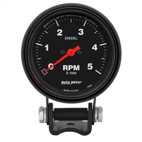 Autometer Z-Series 2-5/8in 5K RPM Diesel Pedestal Tachometer Gauge thumbnail 1