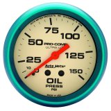 Autometer Ultra-Nite 66.7mm 0-150 PSI Mechanical Oil Pressure Gauge thumbnail 3