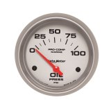 Autometer Marine Silver Ultra-Lite 2-5/8in 100PSI Electric Oil Pressure Gauge thumbnail 4