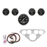 Autometer Old Tyme Black 5 Piece Kit (MPH/FUEL/OILP/WTMP/BAT) 55-59 Chevy Truck Direct-Fit Dash Kit thumbnail 9