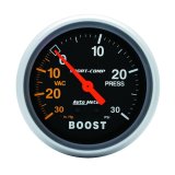 Autometer Sport-Comp 2-5/8in 30 IN HG/30 PSI Mechanical Boost/Vacuum Gauge thumbnail 2