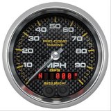 Autometer Marine Carbon Fiber 3-3/8in 100MPH GPS Speedometer Gauge thumbnail 1