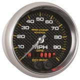 Autometer Marine Carbon Fiber 3-3/8in 100MPH GPS Speedometer Gauge thumbnail 3