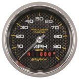 Autometer Marine Carbon Fiber 3-3/8in 100MPH GPS Speedometer Gauge thumbnail 4