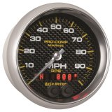 Autometer Marine Carbon Fiber 3-3/8in 100MPH GPS Speedometer Gauge thumbnail 6