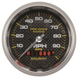 Autometer Marine Carbon Fiber 3-3/8in 100MPH GPS Speedometer Gauge thumbnail 7