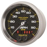 Autometer Marine Carbon Fiber 3-3/8in 100MPH GPS Speedometer Gauge thumbnail 9