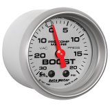 Autometer Marine Silver Ultra-Lite 2-1/16in 0-30 HG / 0-20 PSI Vacuum / Boost Gauge thumbnail 4