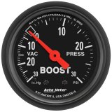 Autometer Z Series 52mm 30 In Hg.-Vac. / 30 PSI Boost / Vacuum Gauge thumbnail 3